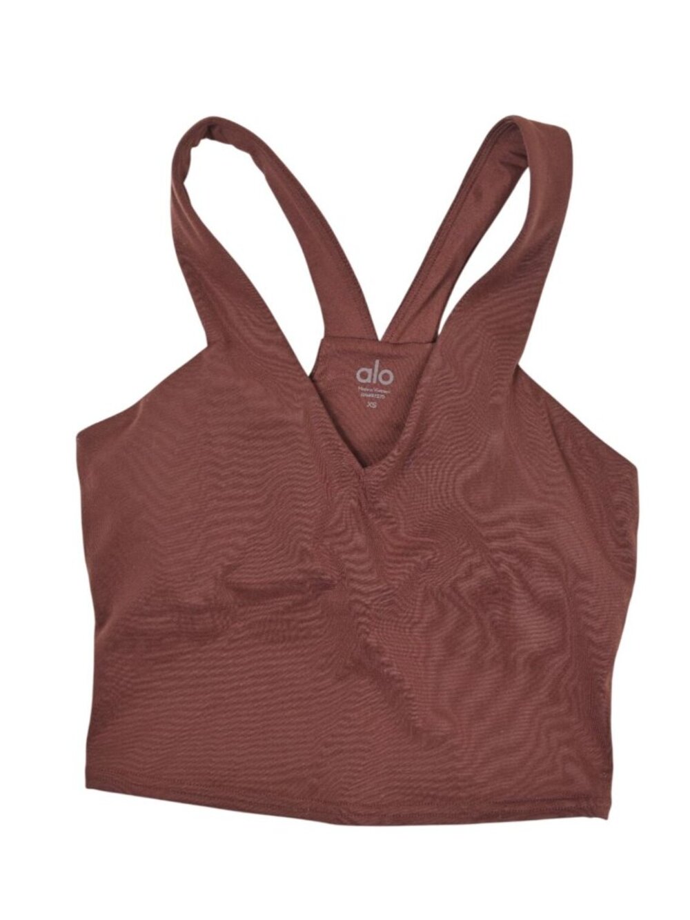 ALO Yoga Airbrush Real Bra Tank in Cherry Cola
